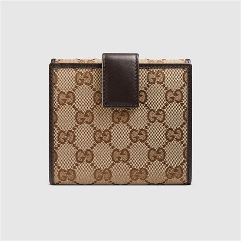 pre-owned gucci gg short flap wallet|gucci small wallet women's.